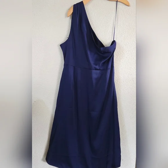 Banana Republic One Shoulder Navy Dress - Picture 4 of 9